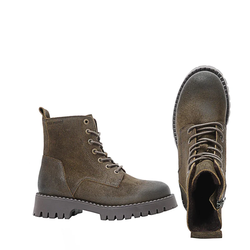 Penny Laced boots — Olive