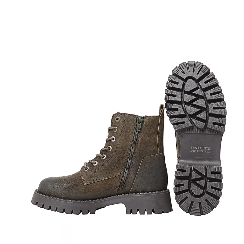 Penny Laced boots — Olive