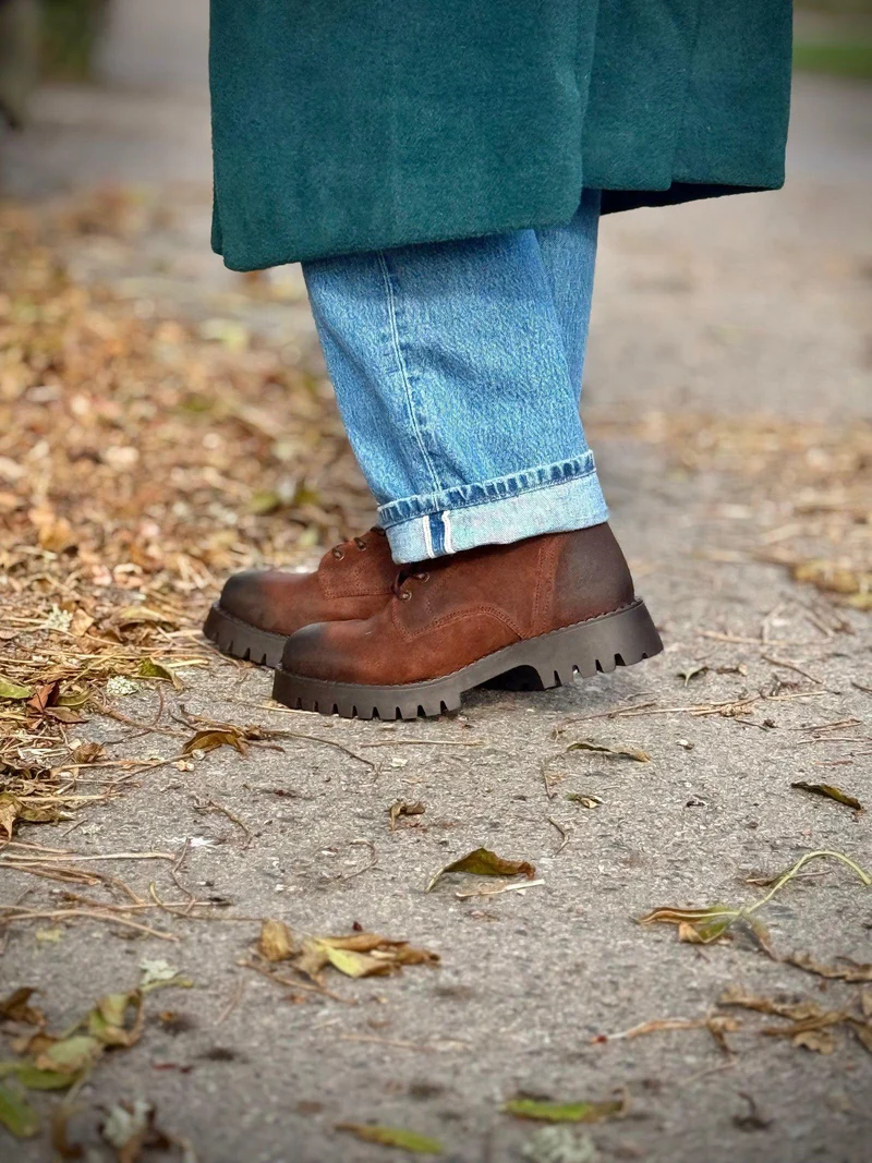 Penny Laced boots — Brandy