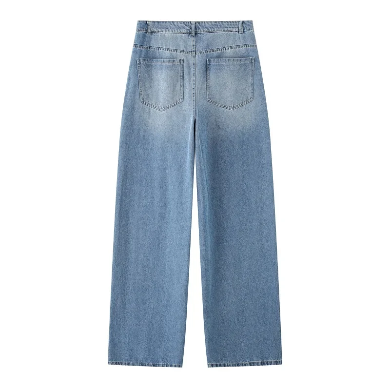 Damen Wide-Leg-Jeans mit hoher Taille und lockerer Passform – Lunessa