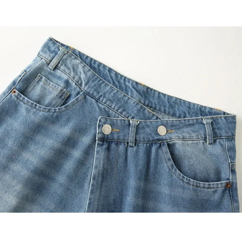 Damen Wide-Leg-Jeans mit hoher Taille und lockerer Passform – Lunessa
