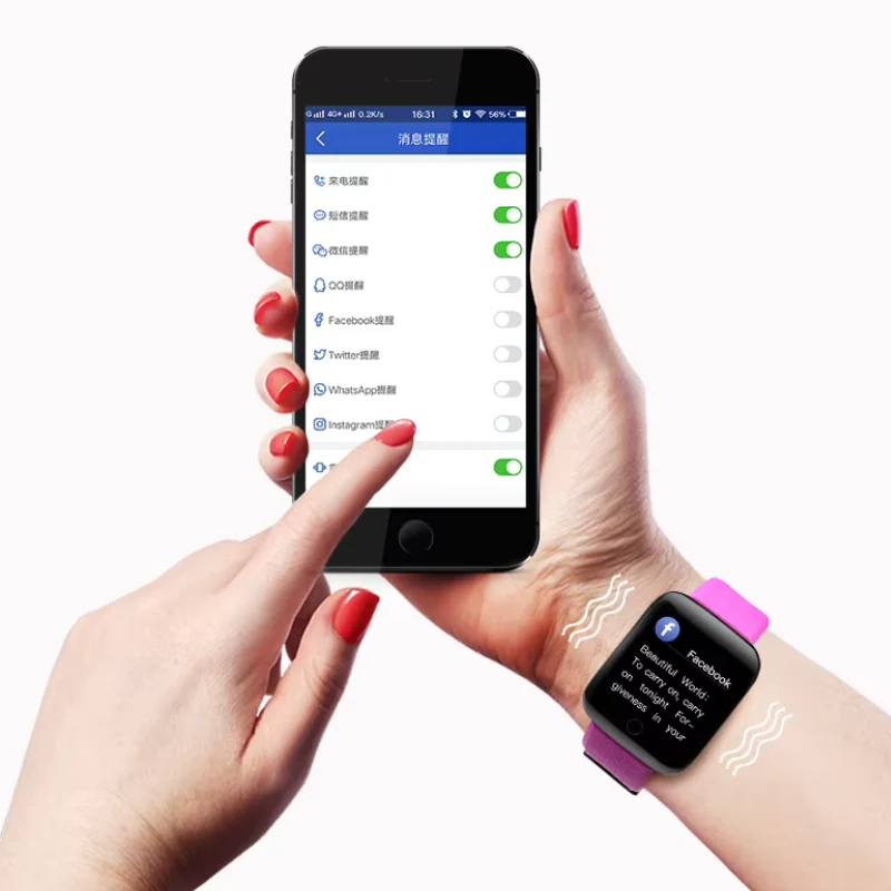 Smartwatch mit digitalem Touchdisplay, Bluetooth und verstellbarem Armband – Nexoria
