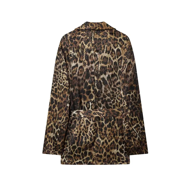 Damen Hosenanzug mit Leopardenmuster und Blazer Savélia