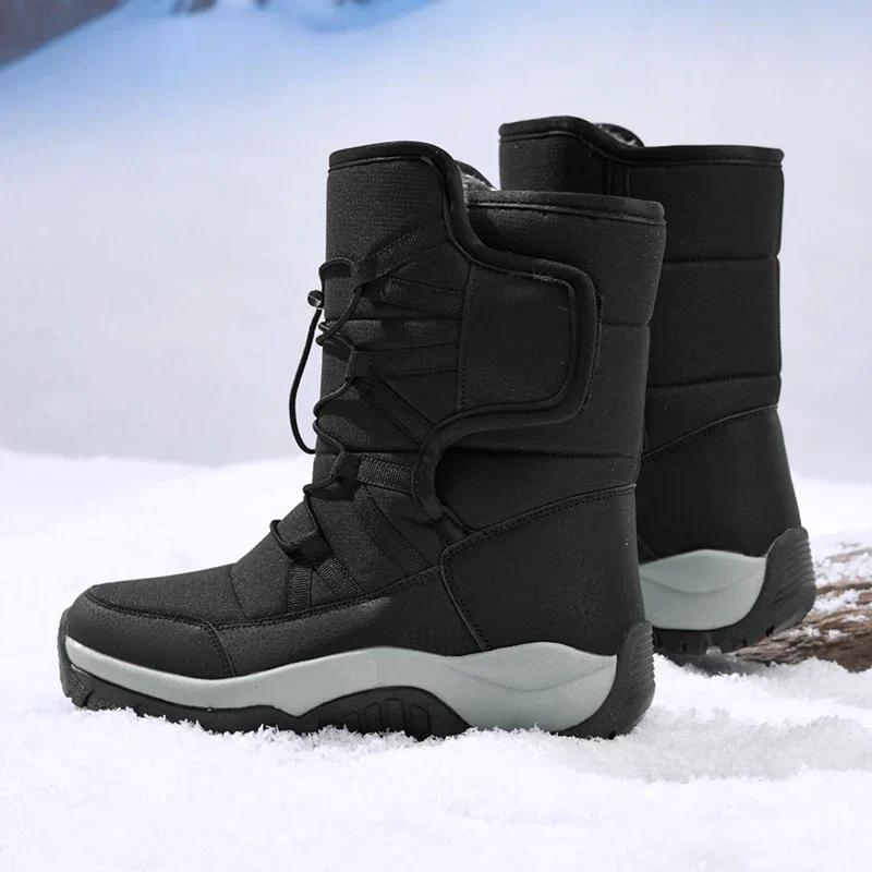 Unisex Winterstiefel mit Plüschfutter und elastischem Verschluss Elvarox