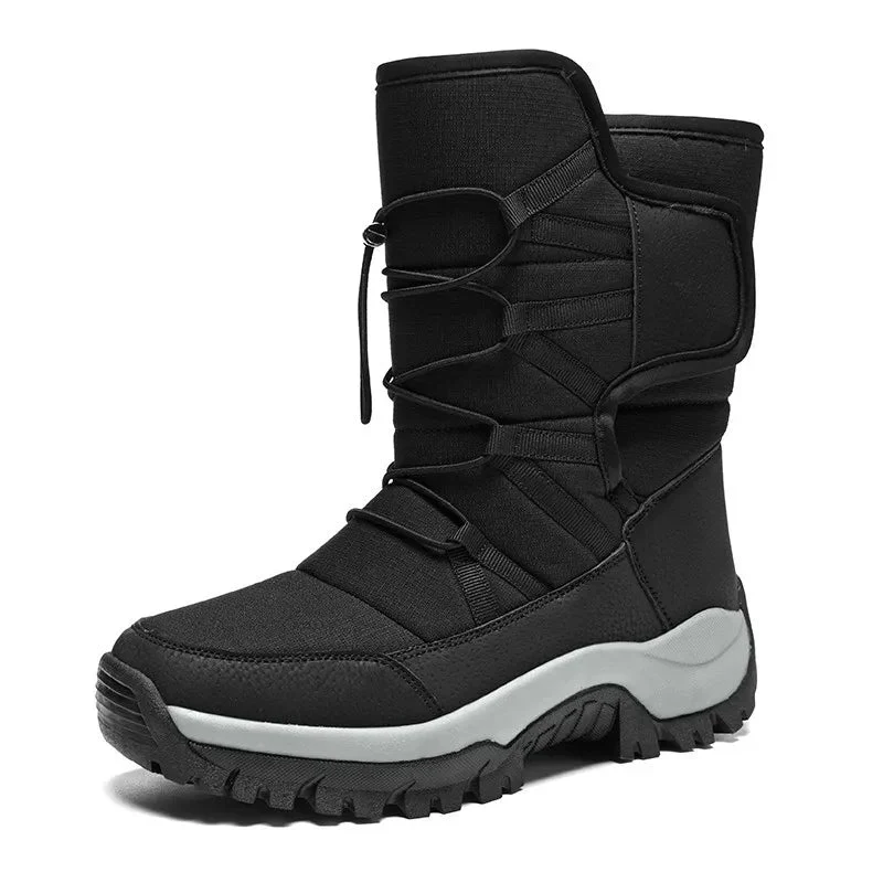 Unisex Winterstiefel mit Plüschfutter und elastischem Verschluss Elvarox