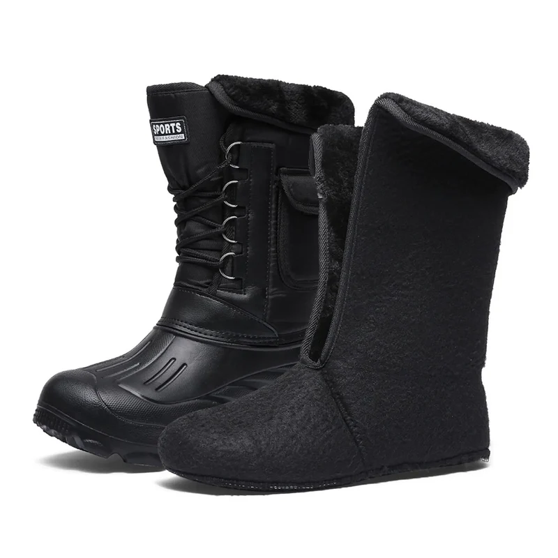 Herren Winterstiefel mit Plüschfutter und kräftiger Sohle Varexon