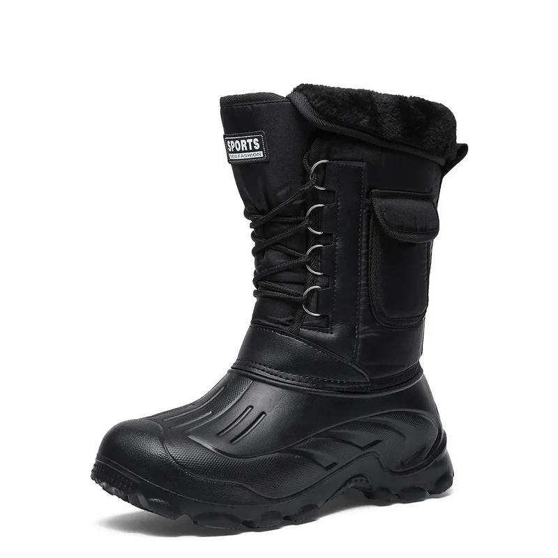 Herren Winterstiefel mit Plüschfutter und kräftiger Sohle Varexon