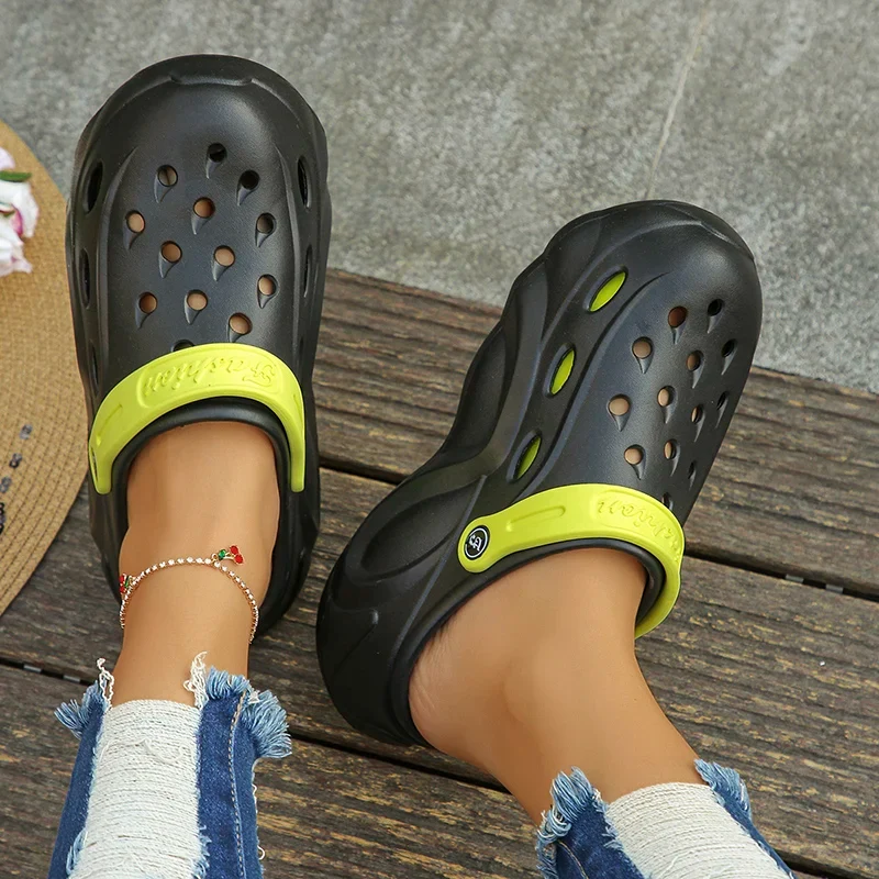 Veloria Damen Plateau Clogs mit Keilsohle aus EVA