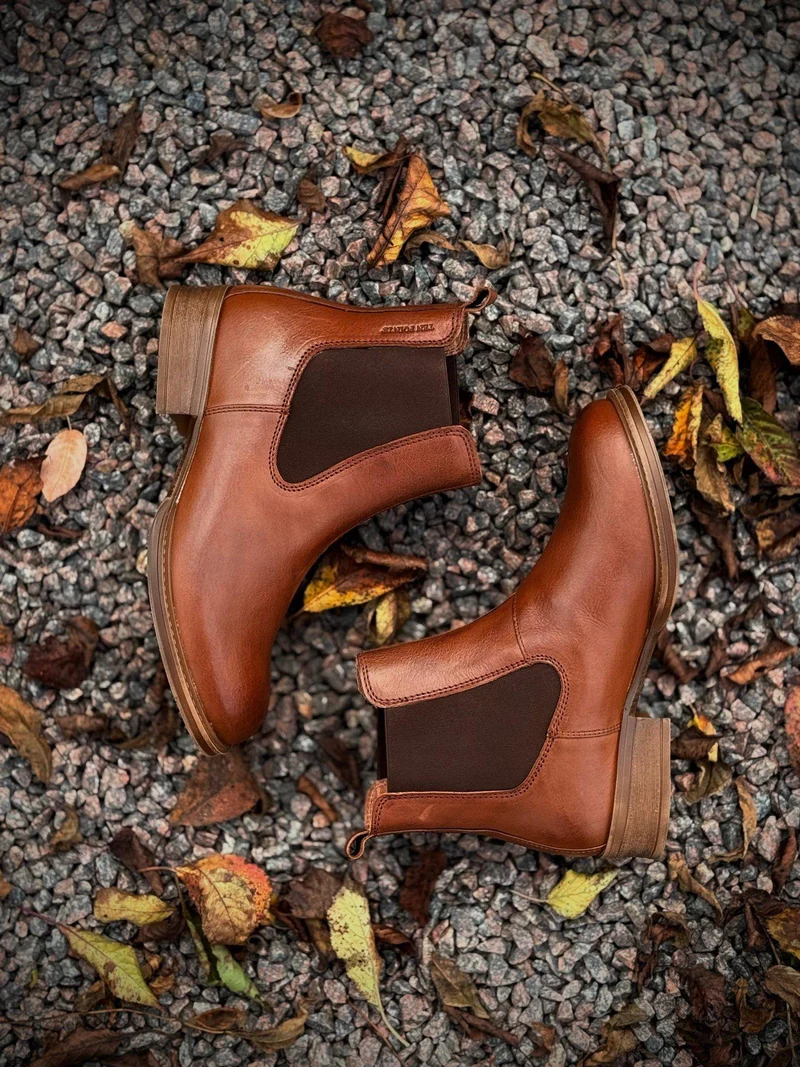 Pandora Chelsea boots — Cognac