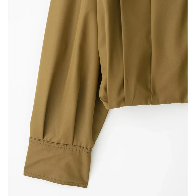 Velmora Damen Bomberjacke mit Plissee und Stehkragen