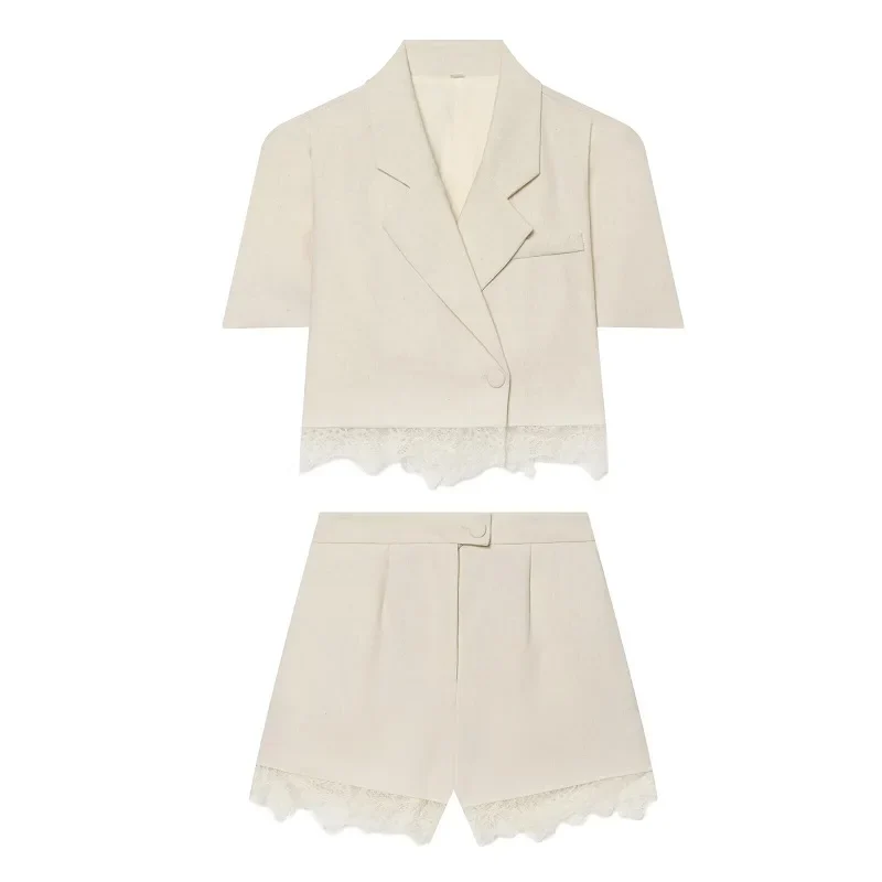 Damen-Zweiteiler mit Blazer und Shorts – Bellavique