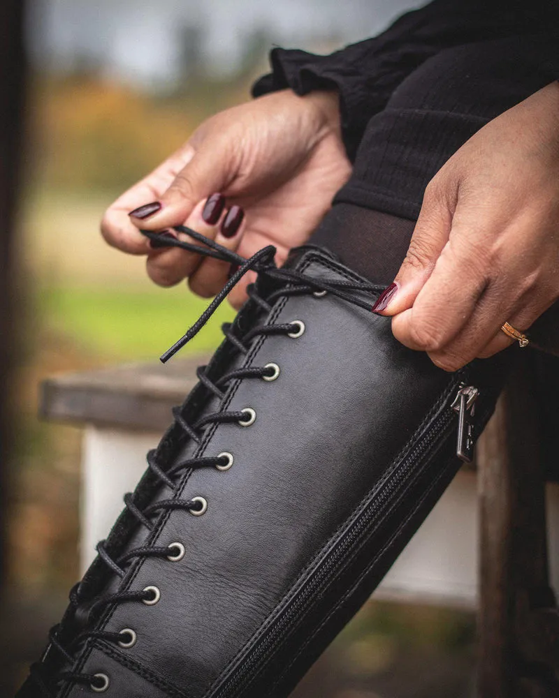 Shoelace 300cm Shoe care — Black