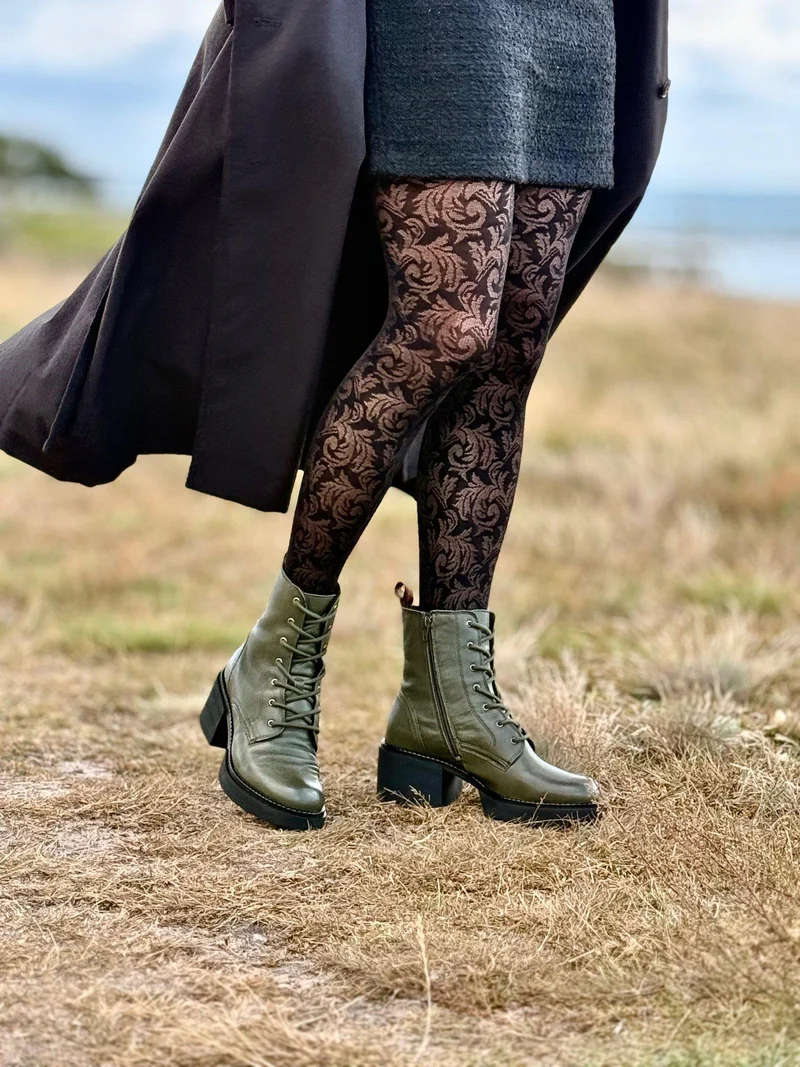 Selma Laced boots — Green