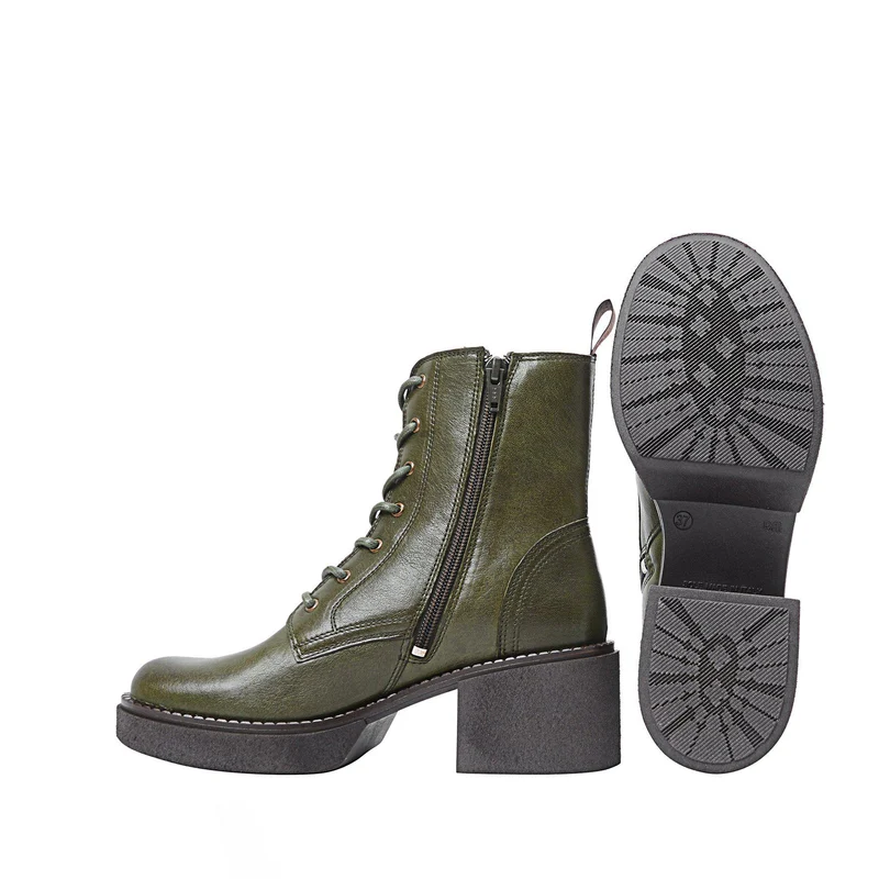 Selma Laced boots — Green