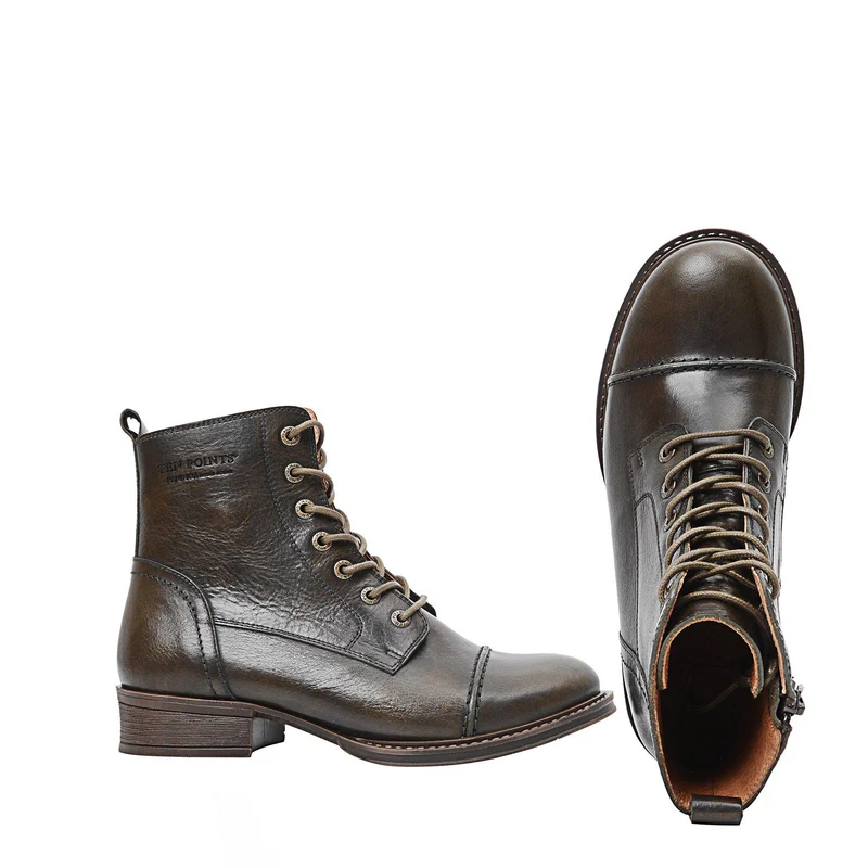 Pandora Laced boots — Olive