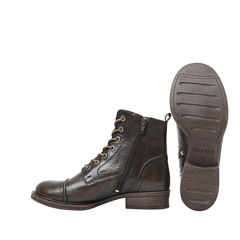 Pandora Laced boots — Olive