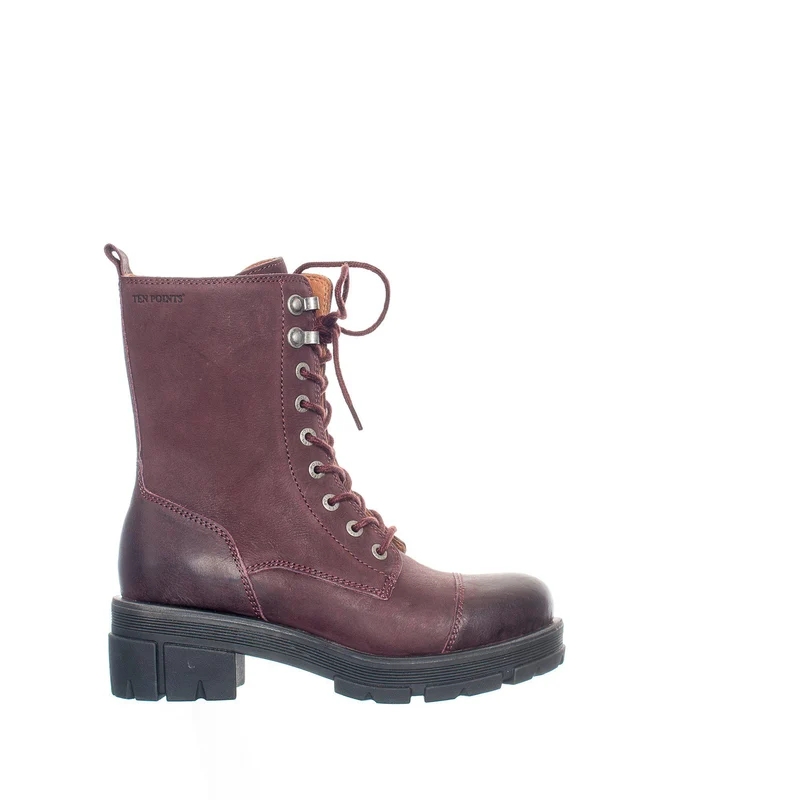 Cecilia Laced boots — Wine