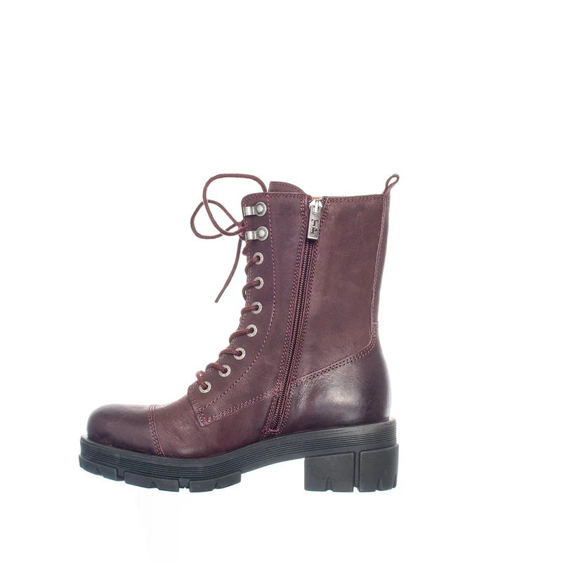 Cecilia Laced boots — Wine