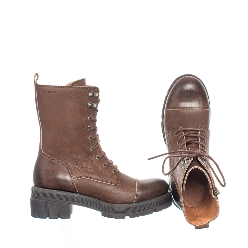 Cecilia Laced boots — Nutbrown