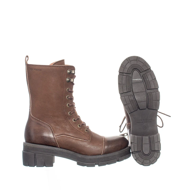 Cecilia Laced boots — Nutbrown