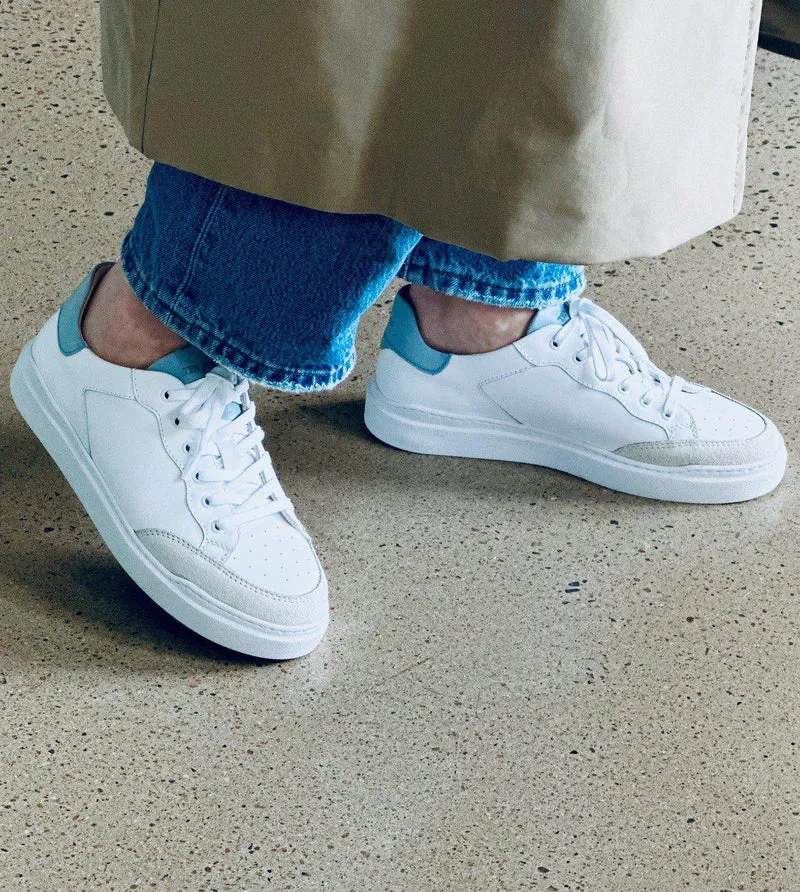 Isolde Sneakers — White/Lightblue
