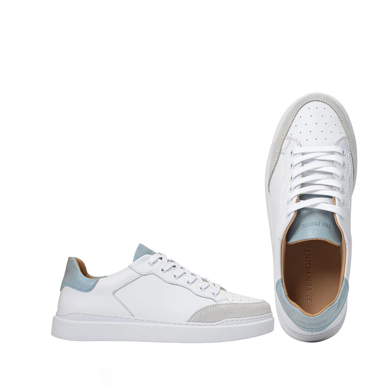 Isolde Sneakers — White/Lightblue