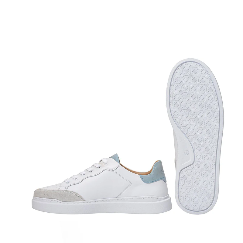 Isolde Sneakers — White/Lightblue