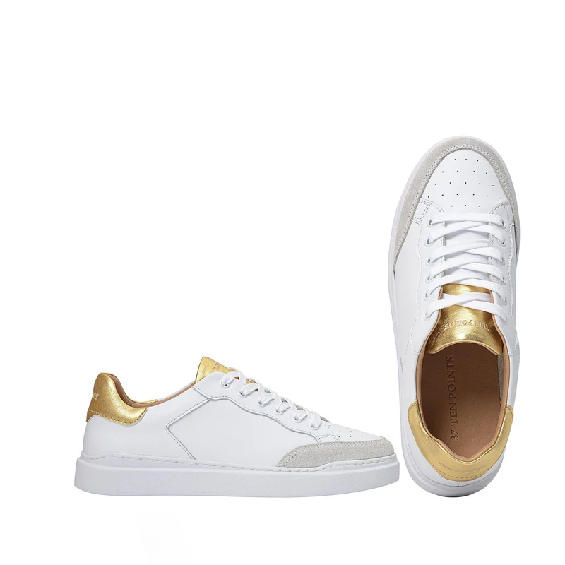 Isolde Sneakers — White/gold