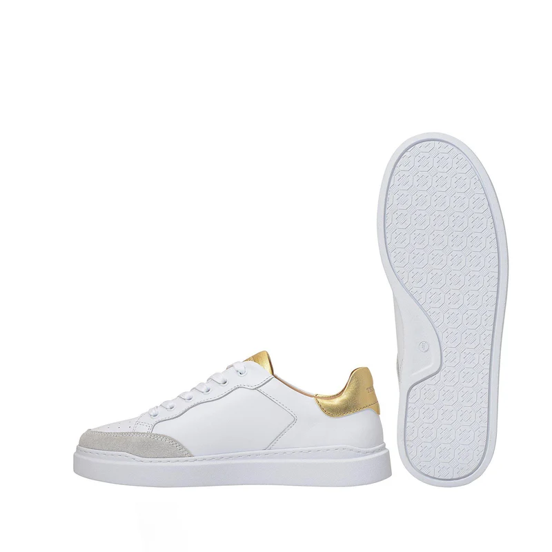 Isolde Sneakers — White/gold
