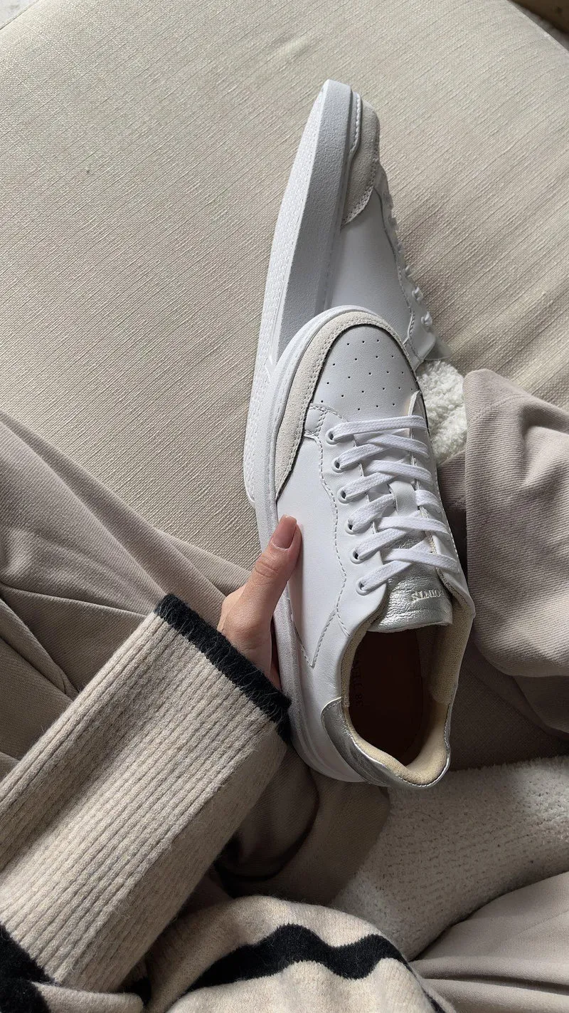 Isolde Sneakers — White/Silver