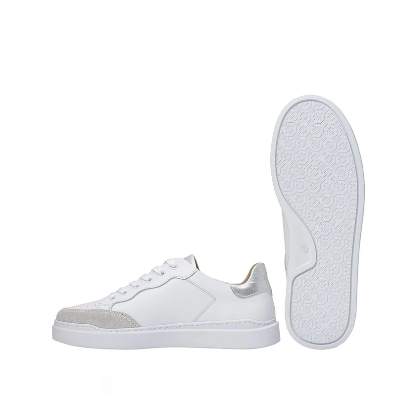 Isolde Sneakers — White/Silver