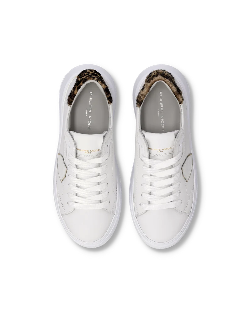Sneakers Temple Women, White Animal-Print