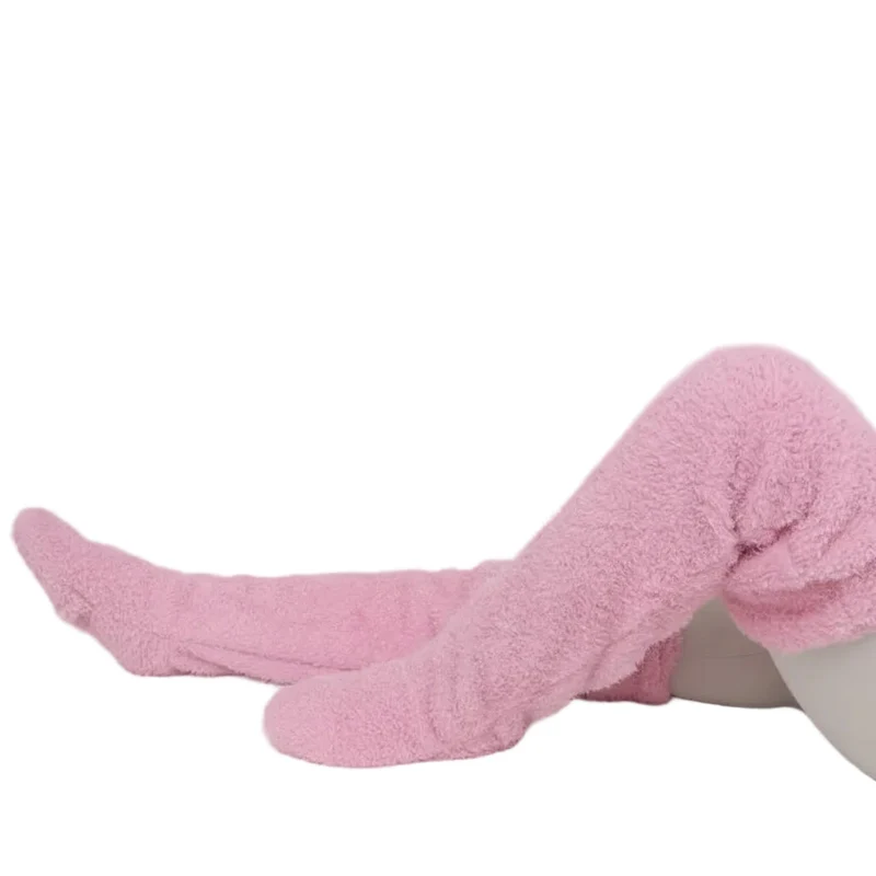 Damen Overknee-Fleecesocken aus weichem Polyester – Elvessa