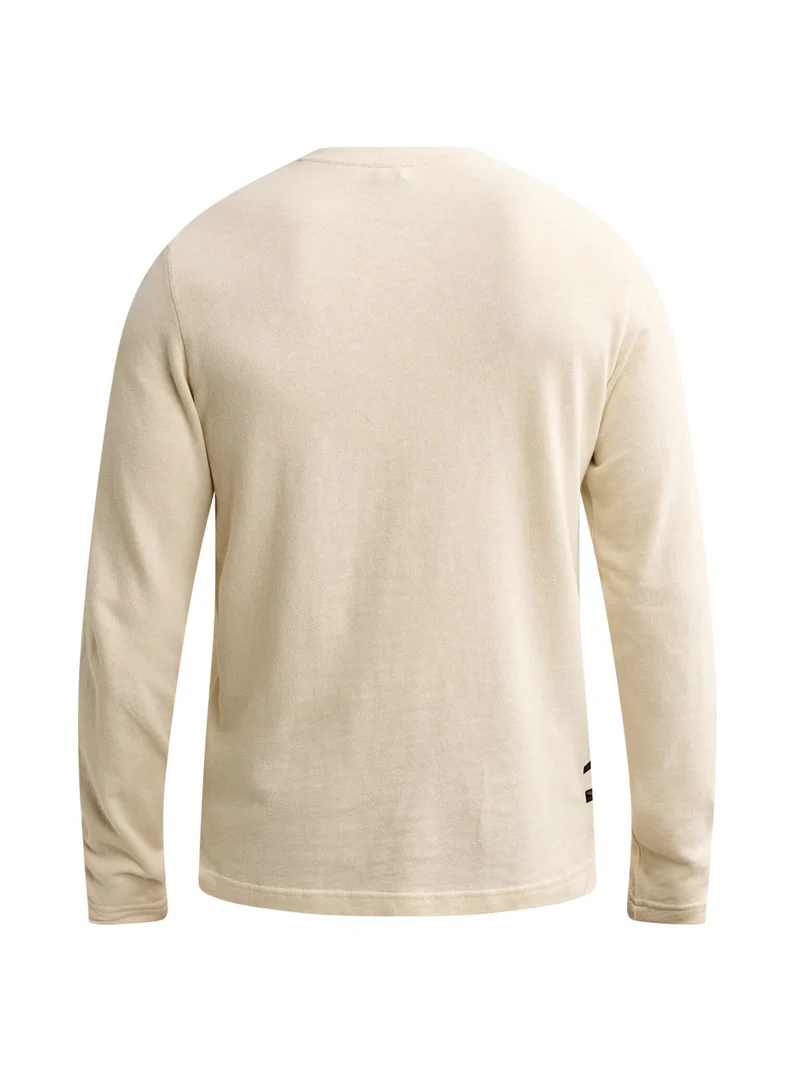 Long sleeve r-neck light slub terr