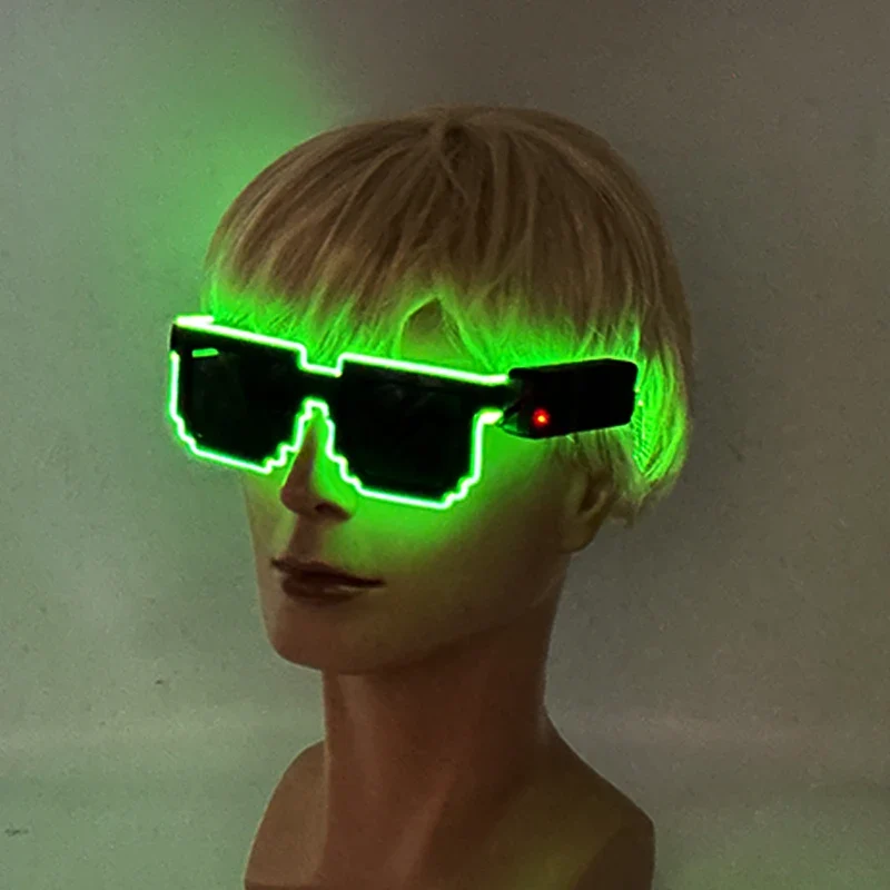 LED Leuchtbrille mit EL-Beleuchtung für Partys und Festivals – Lumivox