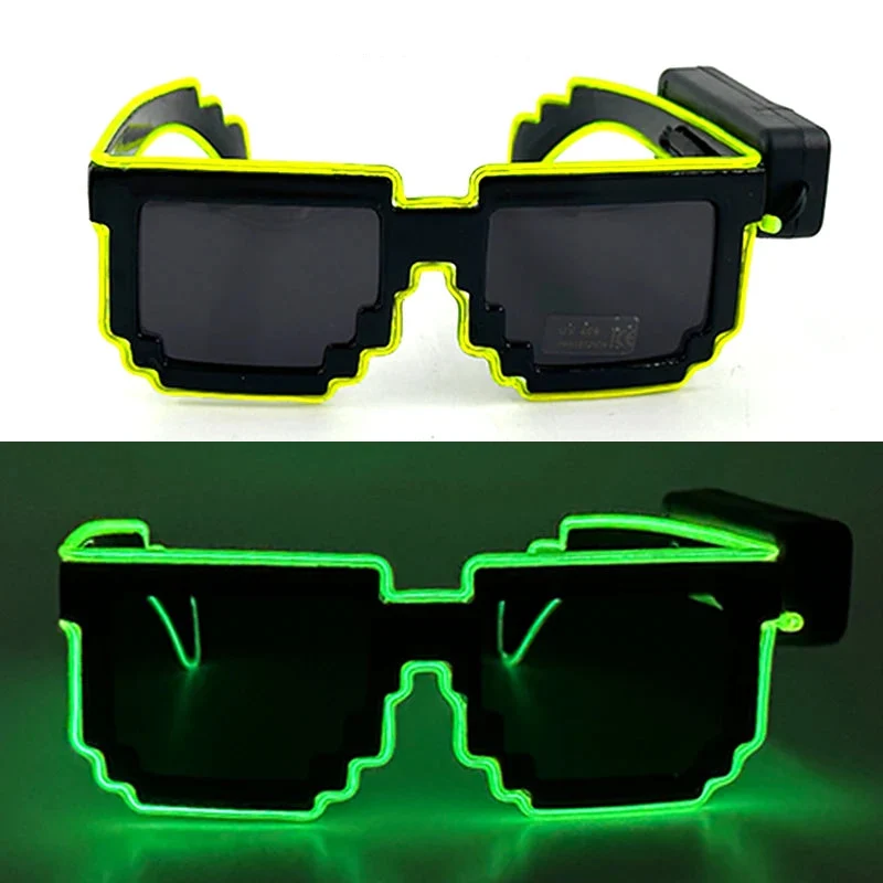 LED Leuchtbrille mit EL-Beleuchtung für Partys und Festivals – Lumivox