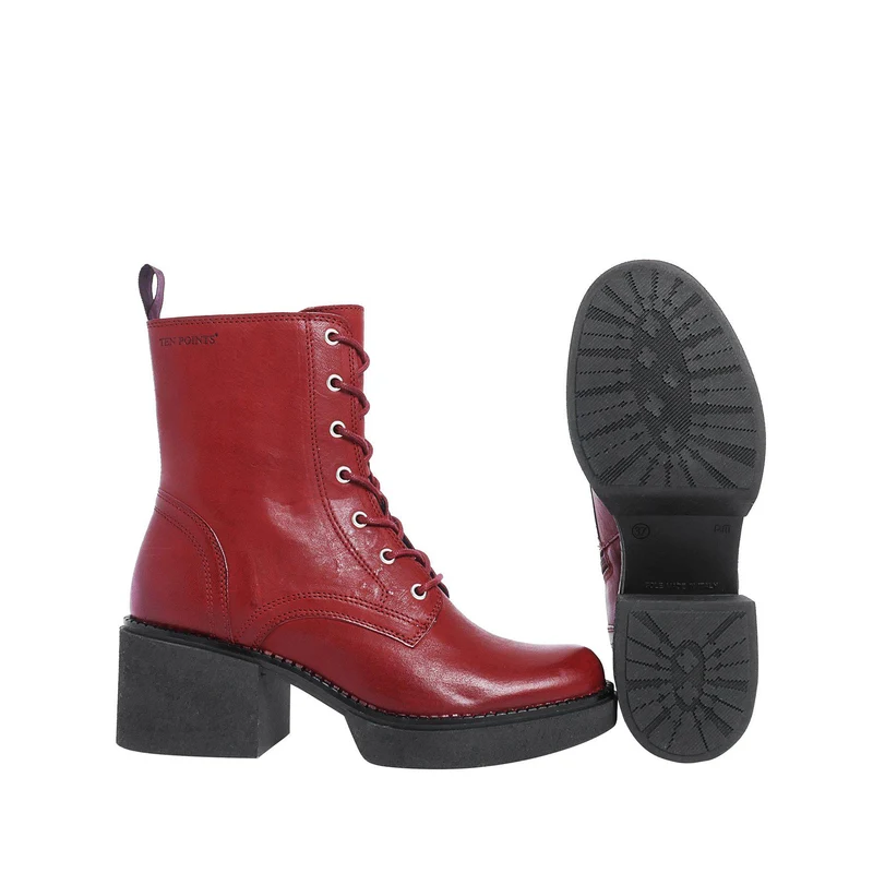 Selma Laced boots — Red