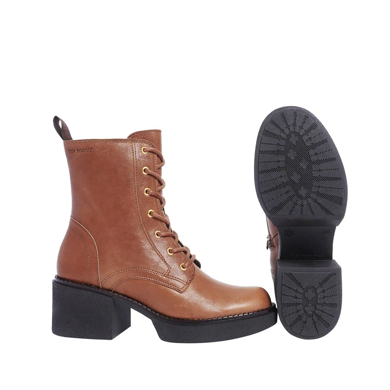 Selma Laced boots — Cognac