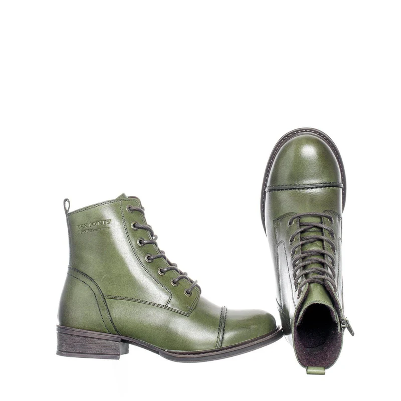 Pandora Laced boots — Deep green