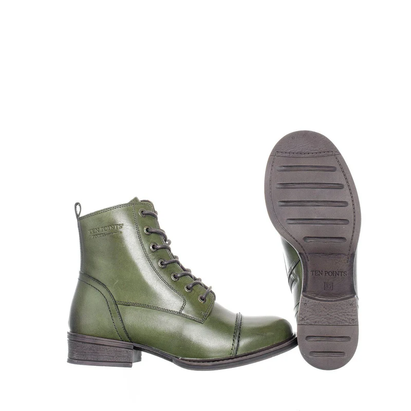 Pandora Laced boots — Deep green