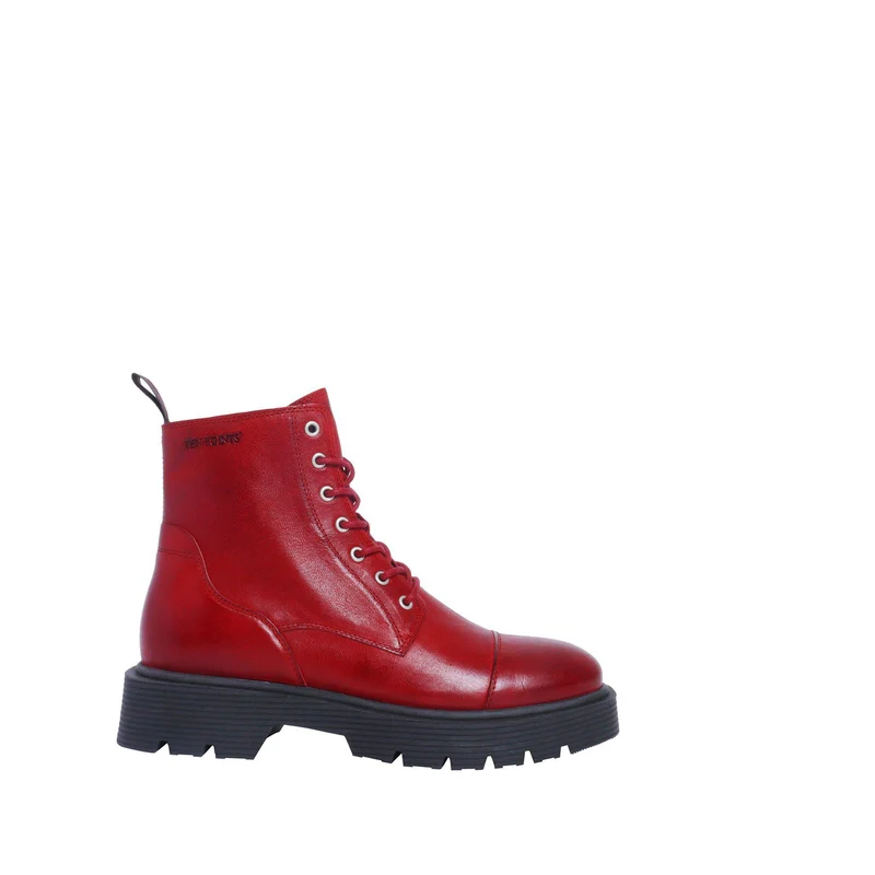 Mimmi Laced boots — Red