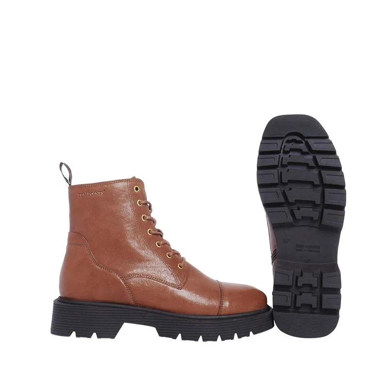 Mimmi Laced boots — Cognac