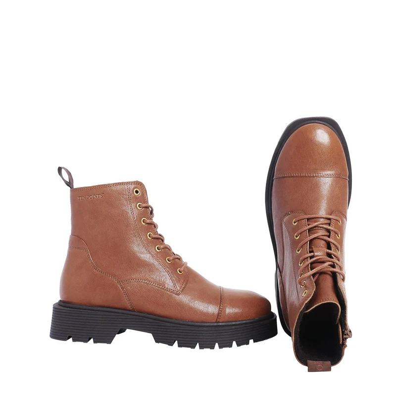 Mimmi Laced boots — Cognac