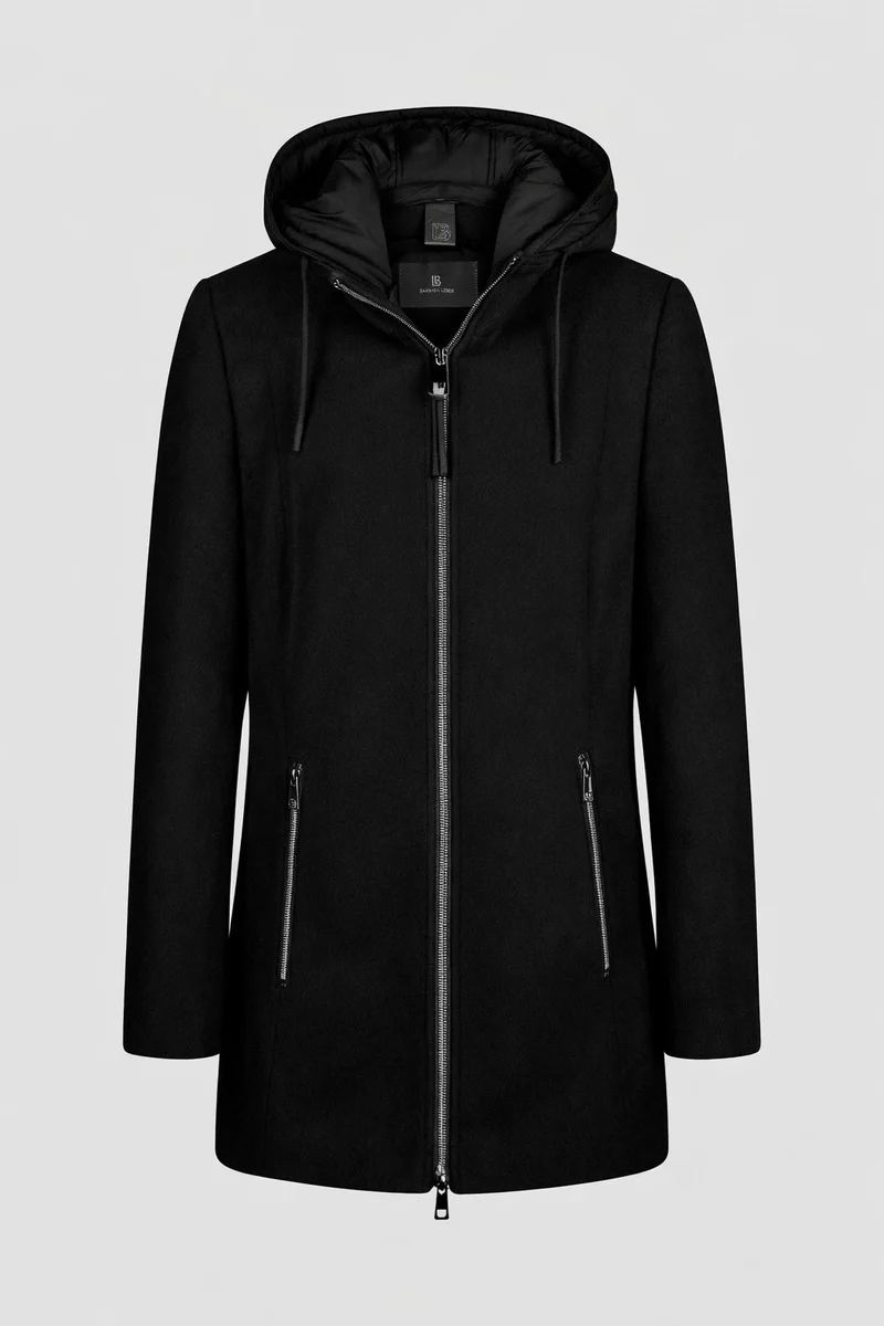 Jacke (Wolle) mit Kapuze