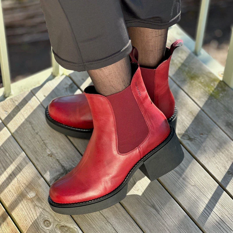 Selma Chelsea boots — Red