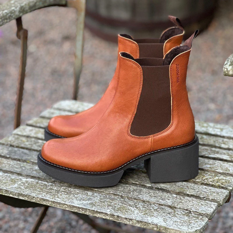 Selma Chelsea boots — Cognac