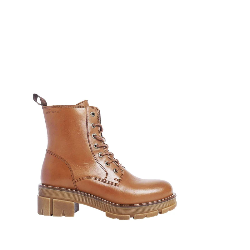Cecilia Laced boots — Cognac