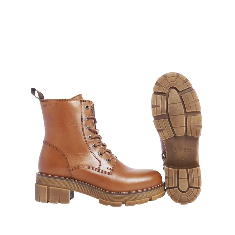 Cecilia Laced boots — Cognac