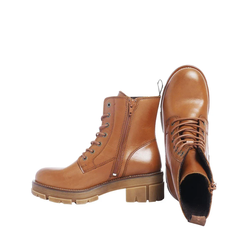 Cecilia Laced boots — Cognac