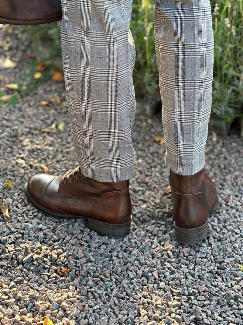 Pandora Laced boots — Rust